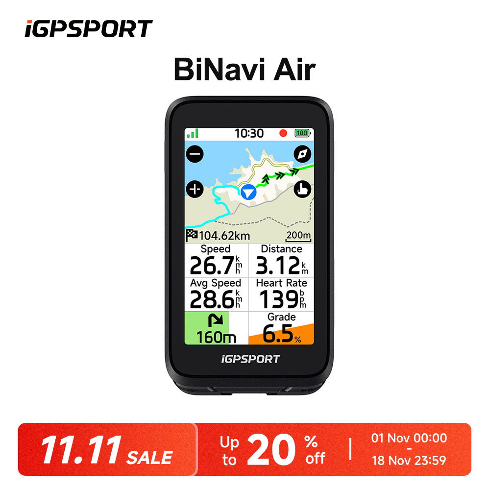 Bike Computer Gps Navigation Map - Komputer rowerowy iGPSPORT BiNavi Air z