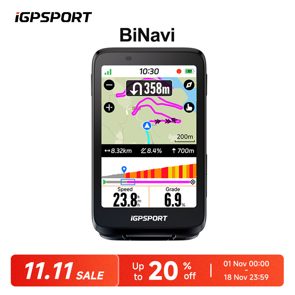 Bike Computer Gps Navigation Map - iGPSPORT BiNavi Komputer rowerowy GPS z