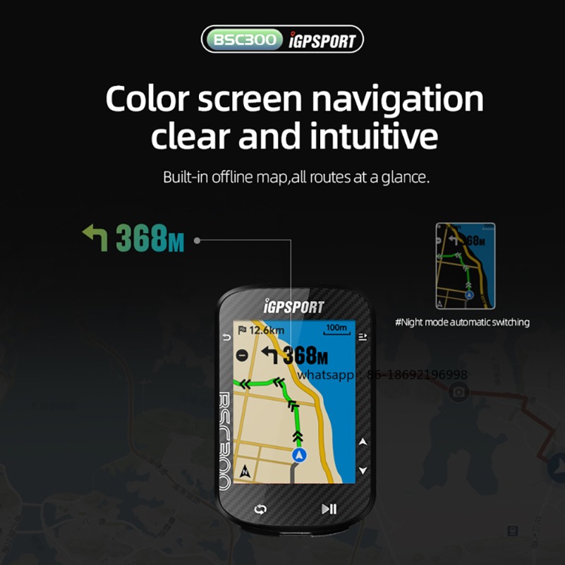 Komputer rowerowy BSC300 GPS,  – Bike Computer Gps Navigation Map recenzja i cena