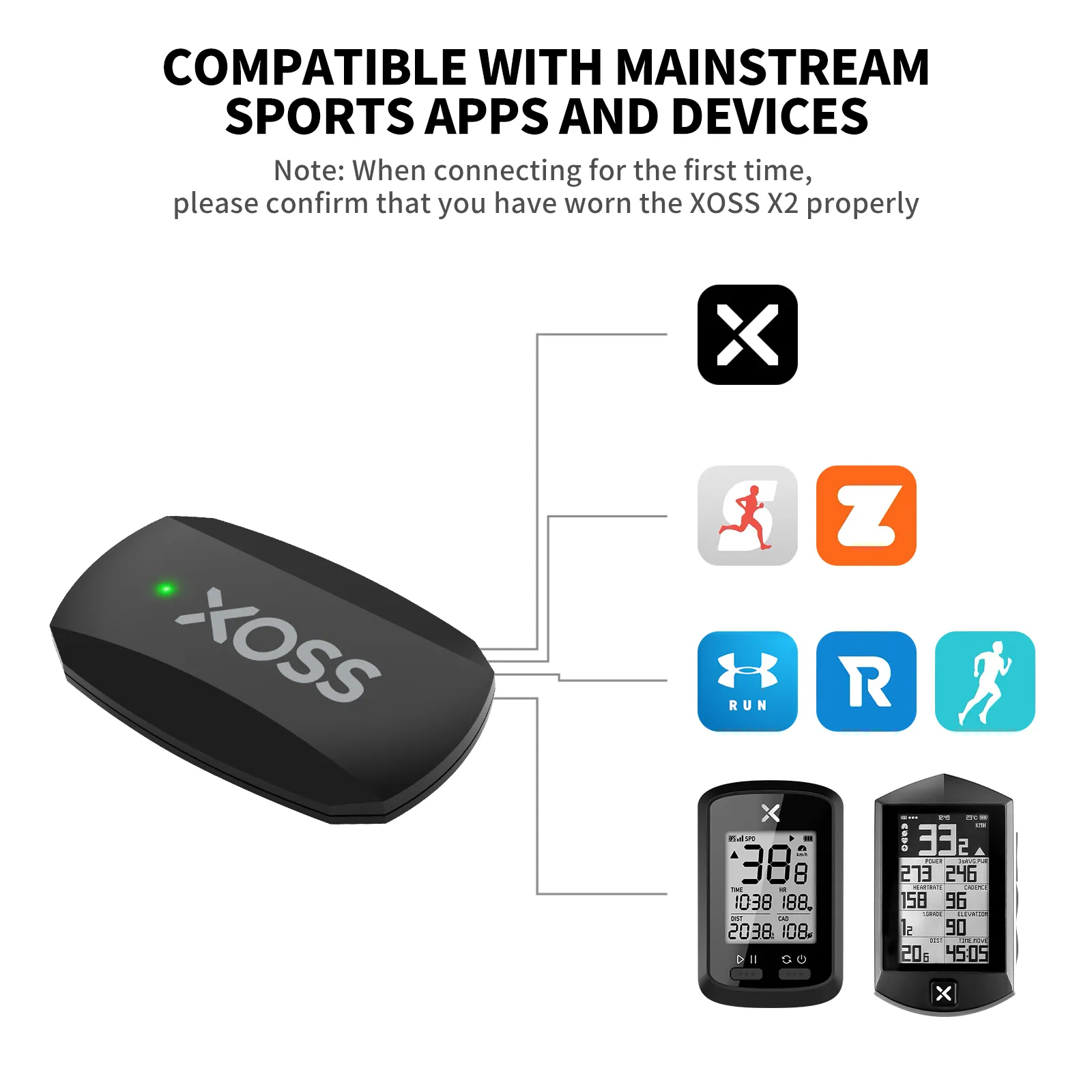 Kolekcja AliExpress XOSS X2 pa – Heart Rate Monitor Chest Strap Ant+ recenzja i cena