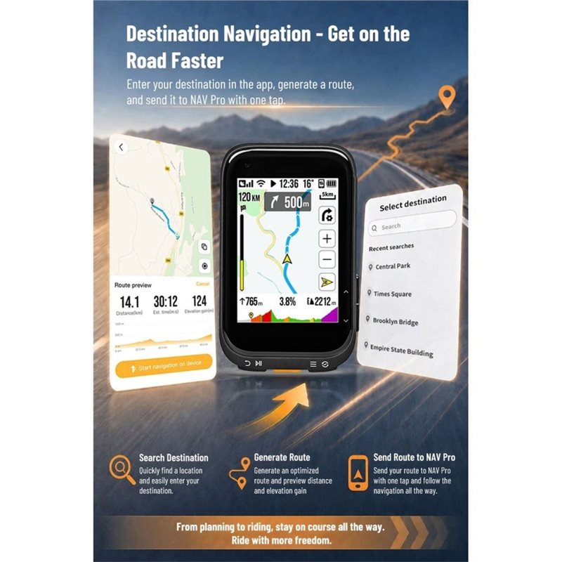 A74K – inteligentny komputer r – Bike Computer Gps Navigation Map recenzja i cena